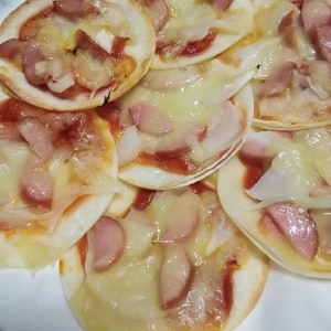 餃子の皮　de ピザ*